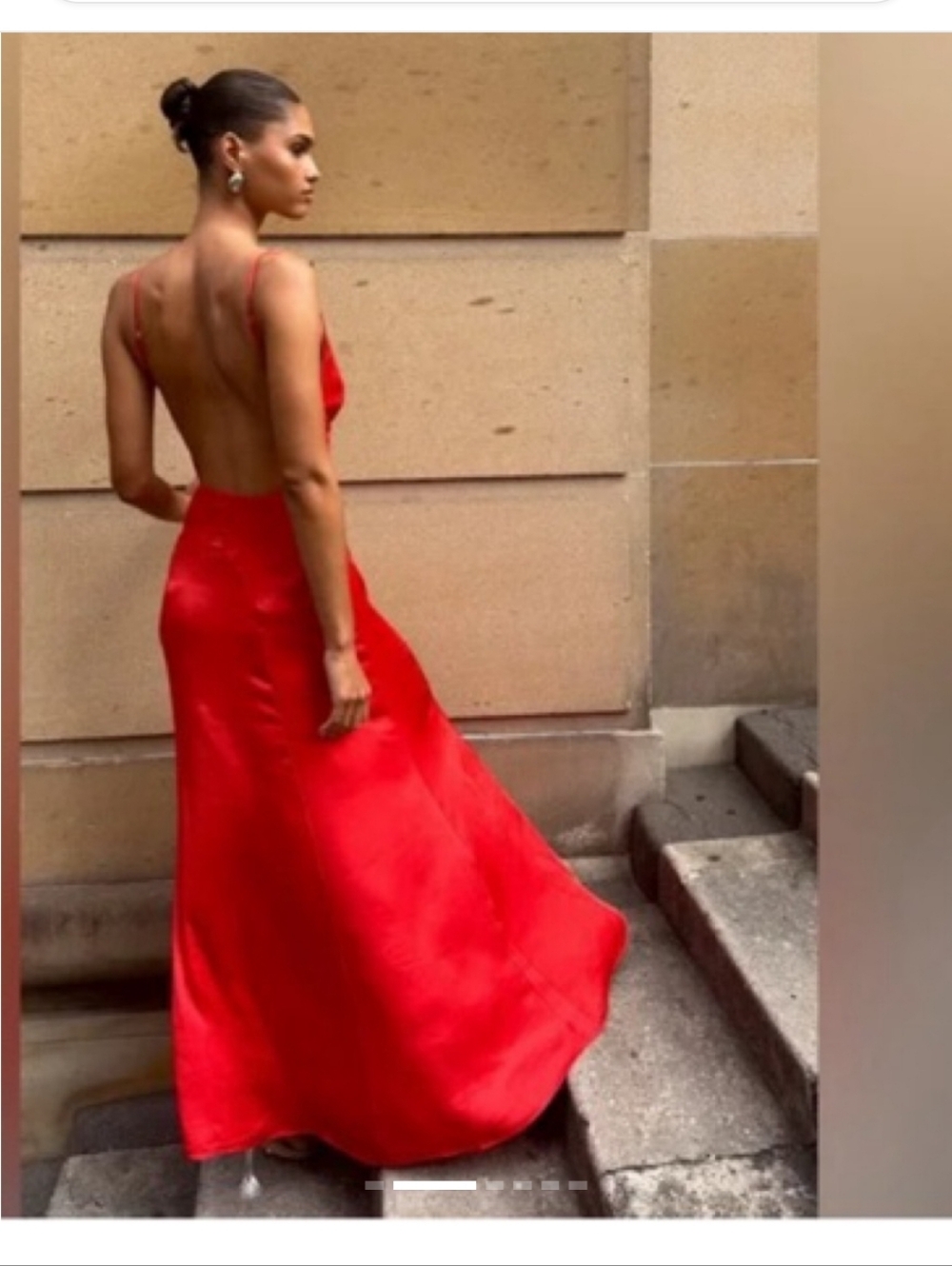 Meshki Kamala Low Back Satin Maxi Dress Small - Picture 3 of 16